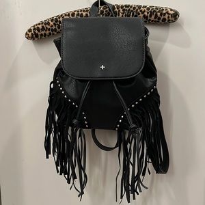 Peta + Jain Fringe Backpack Black